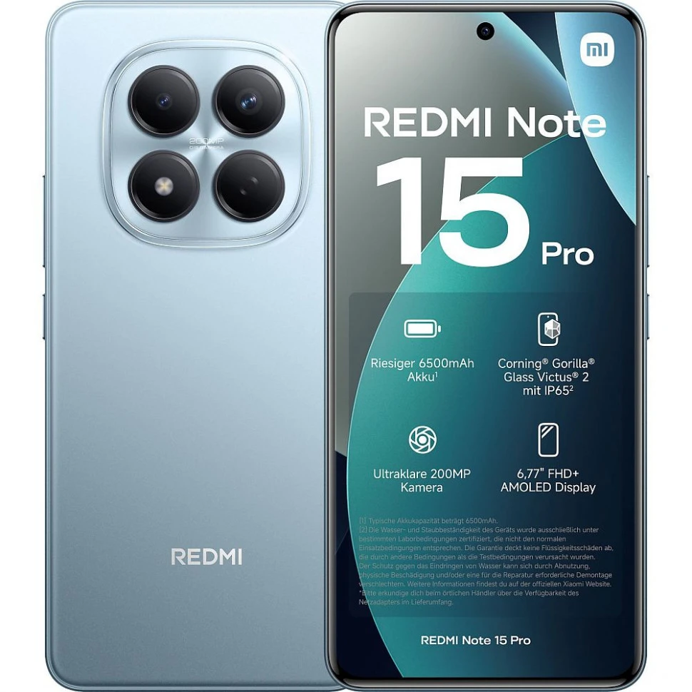 Смартфон Xiaomi Redmi 15 Pro 4G 12/256 ГБ, голубой