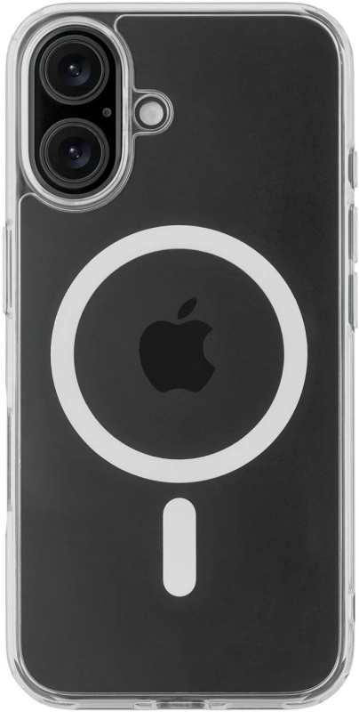 Чехол защитный uBear Real Mag Case, iPhone 16 Plus Max MagSafe, прозрачный
